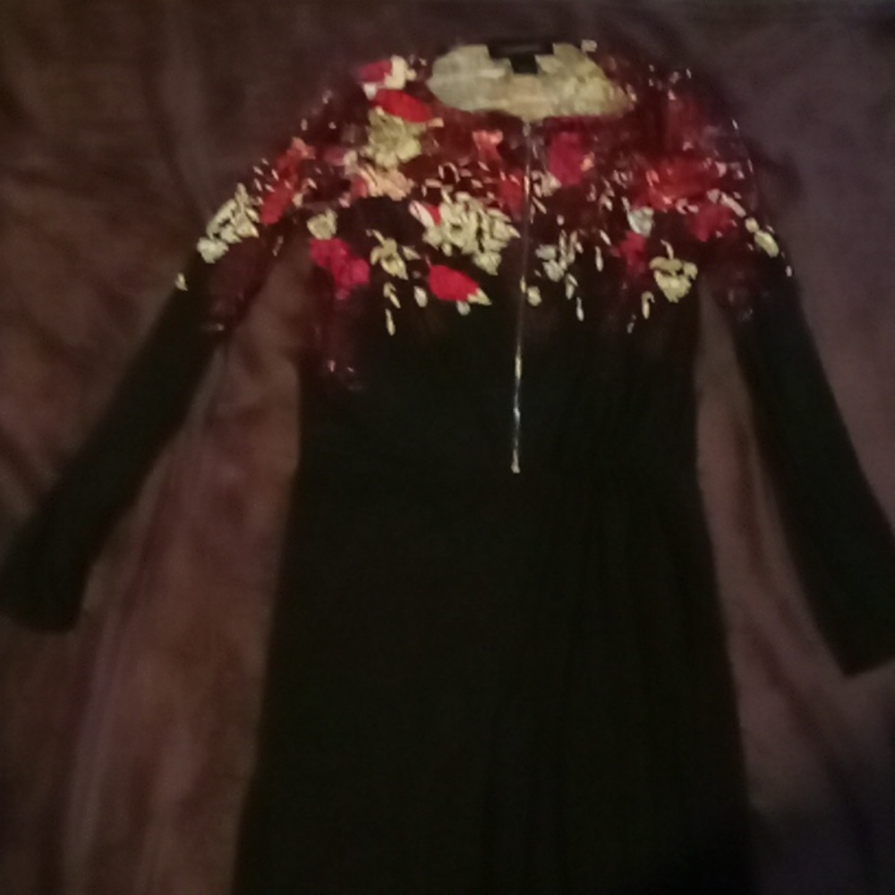 Beautiful Ashley Stewart jumpsuit, size 18/20, wide leg, silver zipper.